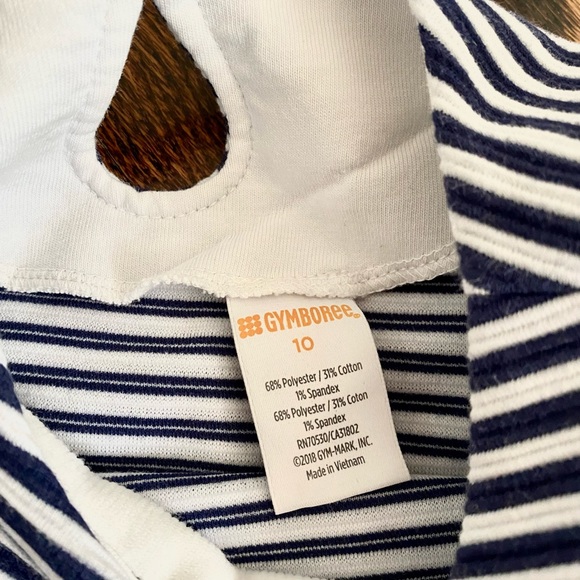 Gymboree Dress (Dark Blue/White Stripe) & Yellow Waist Tie (10YR) - Picture 6 of 6